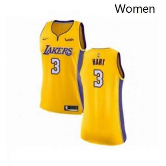 Womens Los Angeles Lakers 3 Josh Hart Authentic Gold Basketball Jersey Icon Edition